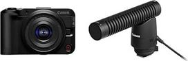 "Canon EOS R50 V + RF-S 14-30 mm + DM-E1 išorinis stereofoninis kryptinis mikrofonas