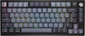 "Corsair K65 Plus" belaidė 75 % RGB "Hot-Swap" mechaninė žaidimų klaviatūra, iš anksto sutepti MLX raudoni linijiniai jungikliai, garso izoliacija, PBT klaviatūros, QWERTY ES - juoda