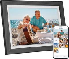 "Dragon Touch" 10,1 colio skaitmeninis nuotraukų rėmelis su WiFi - HD IPS jutiklinis ekranas, automatinis pasukimas, momentinis dalijimasis nuotraukomis ir vaizdo įrašais, 32GB atminties šeimai ir draugams, juodas