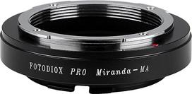 "Fotodiox Pro Lens Mount Adapter", Mirandos objektyvo ir "Sony Alpha" fotoaparato, pvz., "Sony A100, A200, A230, A290, adapteris