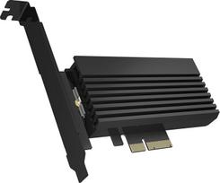 "ICY BOX" "PCI Express" kortelė, M.2 NVMe SSD į PCIe 3.0 adapteris, radiatorius, LED apšvietimas, "M-Key", 2230, 2242, 2260, 2280, juoda