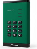 "iStorage" diskAshur3 HDD 4TB Green - saugus nešiojamasis kietasis diskas, apsaugotas slaptažodžiu, atsparus dulkėms ir vandeniui - aparatinis šifravimas