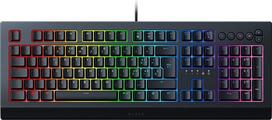 "Razer Cynosa V2" membraninė žaidimų klaviatūra (klaviatūra su minkštaisiais klavišais, daugialypės terpės klavišais, kabelių valdymu, programuojama, RGB apšvietimu), IT išdėstymas, juoda