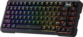 "Redragon K724 PRO" belaidė žaidimų klaviatūra, "Hype Screen" mygtukas, mechaninė klaviatūra, 81 klavišas, valdomas 1,14 colio TFT informacinis ekranas, 5 sluoksnių triukšmo slopinimo linijinis jungiklis, JAV išdėstymas