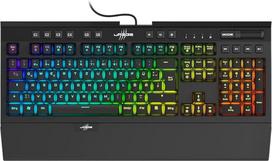"uRage" žaidimų klaviatūra "Exodus 900 Mechanical" QWERTZ (klaviatūra žaidėjams, mechaninė, taktiliniai jungikliai rudos spalvos, tyli, vokiškas išdėstymas, anti-ghosting, RGB apšviesti klavišai, riešo atrama, laidas), juoda