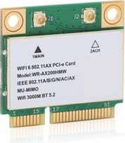 "Yunseity AX200HMW WiFi 6" belaidžio ryšio kortelė Dviejų dažnių 802.11 A/B/B/G/N/AC/AX Pusė PCI-E belaidžio ryšio kortelės tinklo adapteris BT5.2, skirtas kompiuteriams, nešiojamiesiems kompiuteriams, tik WIN10 (64bit)