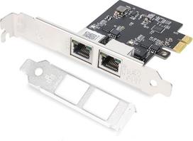 2,5GBase-T PCI-E tinklo kortelė, dviejų RJ45 prievadų 2500/1000/100M/10Mbps tinklo adapteris su "Realtek RTL8125B" eterneto valdikliu, palaiko "Windows 11/10/8/7", "Windows Server", "Linux