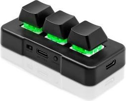 3 mygtukų mini klaviatūra 2.4G belaidė 2-in-1 mechaninė žaidimų klaviatūra Karštasis klavišas su RGB LED pritaikyta programa žaidimams OSU biuro darbui