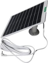 5 W saulės energijos skydelis "Ring Doorbell" durų skambučiui ir kamerai, suderinamas su 3 V ir 5 V akumuliatorių įrenginiais, ilgas kabelis optimaliam saulės energijos aptikimui (baltas)