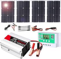 600W saulės inverterių rinkinys su 50A įkrovimo valdikliu, skirtas nameliams ant ratų, furgonams ir valtims - nešiojamas elektros energijos tiekimo sprendimas stovyklavimui ir nuotykiui (100W)