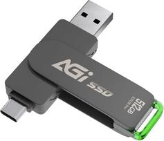 AGI ED138 PRO SSD išorinis 1 TB talpos nešiojamasis SSD diskas, Cle USB 3.2 Gen 2 iki 550 Mo/s 2-in-1 OTG Dual USB-A ir USB-C kompiuteriui, mobiliesiems įrenginiams, nuotraukoms, vaizdo įrašams, "MacBook Pro", "Air" ir kt.