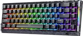 ATTACK SHARK R68 HE 8000Hz anglies pluošto greitojo paleidimo žaidimų klaviatūra, 0,005 mm RT tikslumas, 60 % RGB laidinė Hall efekto magnetinė klaviatūra, Snap Tap, CNC aliuminis, juoda