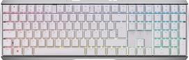 CHERRY MX 3.0S belaidė mechaninė žaidimų klaviatūra su RGB apšvietimu, vokiškas išdėstymas (QWERTZ), "Bluetooth", belaidis arba laidinis ryšys, MX RED jungikliai, balta