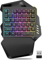 G60 belaidė viena ranka valdoma žaidimų klaviatūra, RGB apšviesta žaidimų klaviatūra su 35 klavišais, ergonomiškas klaviatūros žaidimų valdiklis kompiuterinių žaidimų žaidėjams