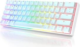 GK61 mechaninė žaidimų klaviatūra - 61 klavišas su RGB apšvietimu ir LED apšvietimu PC / Mac žaidėjams
