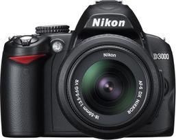 Nikon D3000 skaitmeninis veidrodinis fotoaparatas su 18-55 mm VR objektyvo rinkiniu (10,2 MP), 3 colių LCD ekranu (sertifikuotas atnaujintas)