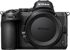 Nikon Z 5 viso kadro veidrodinis fotoaparatas be veidrodžių (24,3 MP, hibridinis AF su 273 matavimo laukais ir fokusavimo asistentu, integruotas 5 ašių vaizdo stabilizatorius, 4K UHD vaizdo įrašas, dvigubas atminties kortelės lizdas)