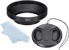PATIKIL 52 mm plataus kampo matinės apdailos antirefleksinis vidinis objektyvo gaubto rinkinys su 72 mm objektyvo dangteliu ir valymo šluoste fotoaparato objektyvui Juoda
