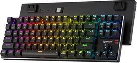Redragon K660 (K556 TKL) PRO belaidė RGB žaidimų klaviatūra, 80 % 87 klavišų BT/2,4 GHz trimačio režimo mechaninė aliuminio klaviatūra su "Mac" funkciniais klavišais, "Hot Swap" raudonas jungiklis