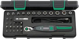STAHLWILLE 701/32/1 L Elektroninis dinamometrinis veržliaraktis 1/4 colio 1-20 Nm l 31 dalių rinkinys su veržlėmis, antgaliais ir kt. plastikinėje dėžutėje l Pagaminta Vokietijoje