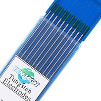 TEN-HIGH TIG volframo elektrodai Pure WP (žali) 10 vnt. pakuotėje
