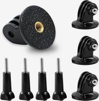 Trikojo adapteris "GoPro", veiksmo kameros monopodas, suderinamas su "HD Hero" ir "Hero 1/2/3/4" su 1/4 varžto kameros laikikliu, suderinamas su nykščio varžtu (juodas)
