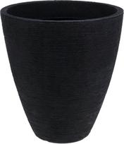 Plastikinis lauko vazonas, antracito sp., skersmuo 39 cm., aukštis 42 cm