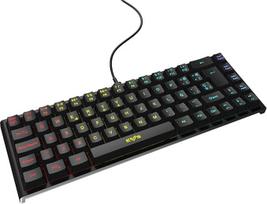 "Energy Sistem" žaidimų klaviatūra ESG K4 Compact RGB Gamer Keyboard (69 klavišai, RGB apšvietimas, nuimamas laidas, membrana) - juoda