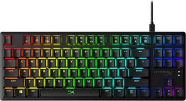 "HyperX HX-KB7RDX-US Alloy Origins Core", RGB mechaninė žaidimų klaviatūra, be klavišų, raudoni jungikliai (JAV išdėstymas), juoda