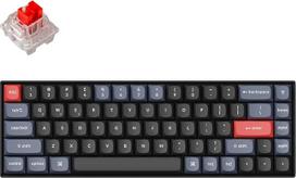 "Keychron K6 Pro QMK/VIA" belaidė mechaninė klaviatūra, JAV ANSI išdėstymas, keičiama karštuoju būdu "Keychron K Pro" raudonojo jungiklio klaviatūra, 65 % išdėstymo RGB foninis apšvietimas, biuro klaviatūra