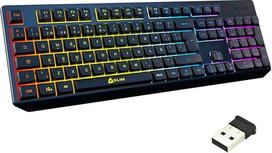 "KLIM Chroma Gamer" ispaniška belaidė klaviatūra - didelio našumo - spalvotas apšvietimas - juoda - RGB PC "Windows", "Mac" PS4