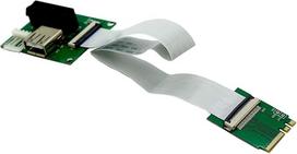 "Sintech" "PCI-E Express X1/UB to M.2 A/E Key" adapterio kortelė su FPC kabeliu