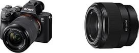 "Sony Alpha 7 III" beveidrodis viso kadro fotoaparatas su 28-70 mm f/3,5-5,6 (greitas 0,02 s AF, 5 ašių vaizdo stabilizavimas) + 50F18F