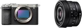 "Sony Alpha 7C II" beveidrodis viso kadro fotoaparatas su SEL24F28G (kompaktiškas, 33 MP, realaus laiko automatinis fokusavimas, 10 BPS, 4K vaizdo įrašas, pasukamas LCD jutiklinis ekranas) Sidabrinis/juodas