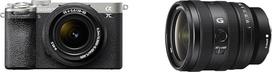"Sony Alpha 7C II" beveidrodis viso kadro fotoaparatas su SEL2860 ir SEL2450G (33 MP, realaus laiko automatinis fokusavimas, 10 BPS, 4K vaizdo įrašas, pasukamas LCD jutiklinis ekranas) Sidabrinė/juoda