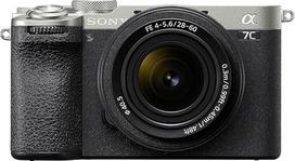 "Sony Alpha 7C II" viso kadro sisteminis fotoaparatas su 28-60 mm objektyvu - 33 MP, automatinis fokusavimas realiuoju laiku, 10 kadrų per sekundę, 4K vaizdo įrašai, pasukamas jutiklinis ekranas, kompaktiškas ir lengvas (sidabro/juodos spalvos)