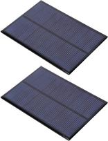 2 vnt. mini saulės kolektorių maitinimo modulis 5V 500MA 2,5 W saulės kolektorių baterija Polikarbonato pramoninis tiekimas vejos žibintams, kraštovaizdžio žibintams