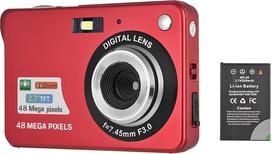 Andoer 18M 720P HD skaitmeninis fotoaparatas vaizdo kamera su 2 vnt. įkraunamų akumuliatorių 8X skaitmeninis priartinimas nuo drebėjimo 2,7 colių LCD ekranas vaikams
