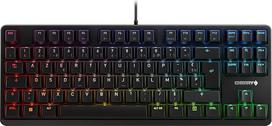 CHERRY G80-3000N RGB TKL, laidinė žaidimų klaviatūra be skaičių klaviatūros, prancūziškas išdėstymas (AZERTY), RGB apšvietimas, "MX Silent Red" jungikliai, juoda
