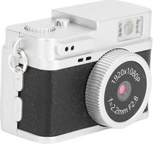 Dpofirs Mini raktų pakabukas fotoaparatas, 1080p HD mini retro skaitmeninis fotoaparatas su blykste, 180 mAh akumuliatoriumi, vaizdo įrašymo įrenginys kelionėms (juodas)