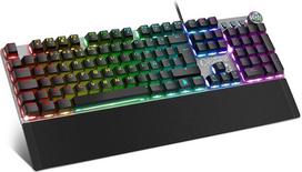 EMPIRE GAMING Stardust Teclado Gaming - Opto-mecánicas Teclas - Retroiluminación LED RGB - Gamer Software de programación - Reposa-muñecasextraíble (QWERTY, Español)