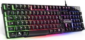 EMPIRE GAMING - Nauja klaviatūra žaidėjams K300 (AZERTY) - 105 pusiau mechaniniai klavišai - RGB LED apšvietimas - 19 "Anti-Ghosting" klavišų - 12 multimedijos nuorodų - USB laidinė