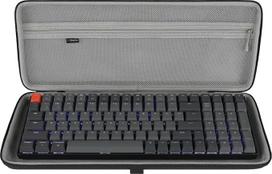 GEEKRIA 90%-96% klaviatūros dėklas, suderinamas su Keychron K4 / K4 HE RK Royal KLUDGE RK96 / RK100 kietuoju dėklu, kelioniniu krepšiu 100 klavišų mechaninei žaidimų klaviatūrai (tamsiai pilka)