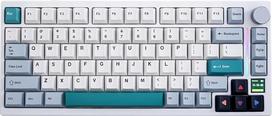 GK GAMAKAY TK75 V2 75 % tarpinė, tyli mechaninė klaviatūra su TFT ekranu, kabelinė / Bluetooth / belaidė RGB šviesų juosta, keičiama karštuoju režimu, 5 sluoksnių paminkštinimas, žaidimų klaviatūra (GamaKay Pegasus Switch)