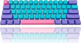 GTSP 61 klavišų gaubteliai 60 proc. Mechaninė žaidimų klaviatūra - OEM profilio RGB PBT rinkinys su klavišų ištraukikliu "Cherry MX" jungikliams GK61/RK 61/Anne Pro 2/Joker (tik gaubteliai) mėlyna