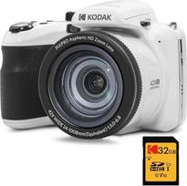 KODAK Pixpro Astro Zoom AZ425 tilto fotoaparato paketas + 32GB SDHC kortelė - 20 MP fotoaparatas, 42 kartų priartinimas, platus kampas, 3 colių LCD ekranas, "Full HD 1080p" vaizdo įrašas, ličio jonų baterija - raudona