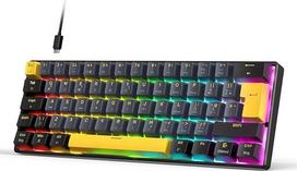 MAGIC-REFINER MK37 8000Hz Rapid Trigger klaviatūra, 0,04 mm RT tikslumas, QWERTZ laidinė RGB 60% žaidimų klaviatūra su magnetiniu jungikliu, reguliuojamas suveikimas, Snap Tap, skirta PC/Mac, Star Black