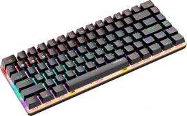 Mechaninė "Bluetooth" klaviatūra, belaidė ir laidinė, du režimai, 3 "Bluetooth" ryšio kanalai, 18 RGB "Chroma Rainbow" foninis apšvietimas, 82 klavišai, apsauga nuo vaiduoklių, QWERTY (mėlynas jungiklis/juoda spalva)
