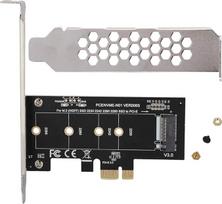 PCI-E į M.2 išplėtimo kortelės adapterio adapteris, PCIe x1 adapteris su sraigtiniu žemo profilio 3.0 Lane to NGFF M-Key SSD Nvme AHCI PCI-Express adapterio kortelė M2 NVME kietiesiems diskams
