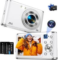 Skaitmeninis fotoaparatas, automatinio fokusavimo 4K fotokamera su dvigubu fotoaparatu, skaitmeninis fotoaparatas su 32GB kortele, 16X skaitmeninis priartinimas, 2,8 colio didelis ekranas, nešiojamasis fotoaparatas, skirtas filmuoti ir fotografuoti